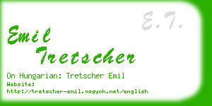 emil tretscher business card